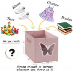 Cube Storage Bins Organizer Container,12x12 Foldable Plastic Storage Bins Basket with Clear Window for Pantry Closet,Toys,Bedroom-Butterfly Set of 4