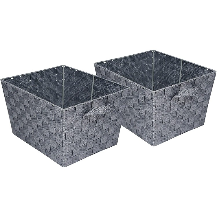 Honey-Can-Do STO-05088 Woven Baskets Gray 2-Pack