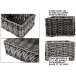 Hosroome Handmade Wicker Storage Baskets Set Shelf Baskets Woven Decorative Home Storage Bins Decorative Baskets Organizing Baskets Nesting BasketsSet of 3,Grey