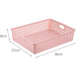 Lawei 8 Pack Plastic Storage Baskets Colorful Paper Organizer Baskets Plastic Shelf Bins with Handles Classroom Office File Holder for Home Office School