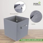 PACHIRA E-Commerce Gray Storage Bins Collapsible Sturdy Fabric Storage Basket Cube for Organizing Shelf Nursery Home Closet 6 Pack Grey