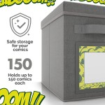 Protective Comic Book Storage Box Set of 2 Perfect Linen Organizer With Divider and Label Slots Store All your Collectables Sensibly and Safely