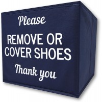 RE GOODS Shoe Covers Box Real Estate Agent Supplies  Disposable Shoe Bootie Holder For Realtor Listings and Open Houses | Please Cover or Remove Shoes Bin