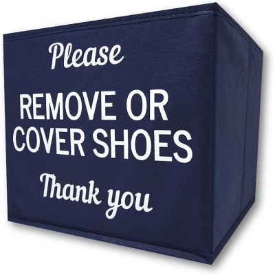 RE GOODS Shoe Covers Box Real Estate Agent Supplies  Disposable Shoe Bootie Holder For Realtor Listings and Open Houses | Please Cover or Remove Shoes Bin