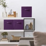 Sorbus® Foldable Storage Cube Basket Bin 6 Pack Purple