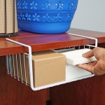 Southern Homewares White Wire Under Shelf Storage Organization Basket 11-Inch