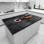 15.7 in x118 in Black Marble Wallpaper Peel and Stick Wallpaper Self Adhesive Removable Vinyl Waterproof for Kitchen Countertop Drawer Liner Cabinet Furniture