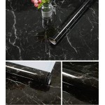 15.7 in x118 in Black Marble Wallpaper Peel and Stick Wallpaper Self Adhesive Removable Vinyl Waterproof for Kitchen Countertop Drawer Liner Cabinet Furniture