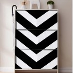 17.3"x393.7"Black and White Wallpaper Stripe Peel and Stick Wallpaper Self-Adhesive Contact Paper Removable Wallpaper Waterproof Wallpaper Decorative for Wall Covering Cabinets