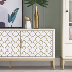 197"x17.7" Gold Wallpaper White and Gold Contact Paper Removable Wallpaper Gold Peel and Stick Wallpaper Self-Adhesive Decorative Wallpaper for Wall Furniture Cabinet Vinyl Roll