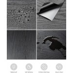 Black Wood Peel and Stick Paper 11.8" X 78.7" Decorative Self-Adhesive Film for Furniture Surfaces Easy to Clean Thickening Upgrade Increase Stomata and Reduces Bubble Generation