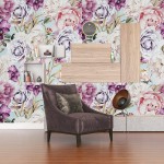 Dvegort Watercolor Floral Wallpaper Self Adhesive Decorative Bedroom Peel and Stick Wallpaper Flower Removable Vinyl Contact Paper for Home Wall 17.7"x118.1"