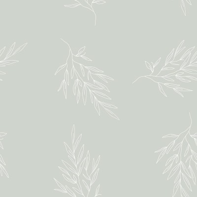 Hall & Perry Peel and Stick Removable Wallpaper in Fernwood Sage Green Vintage 17.71 in x 198 in Roll