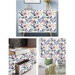 HaokHome 93019 Floral Peel and Stick Wallpaper Removable Pink Blue Yellow Vinyl Self Adhesive Shelf Liner 17.7in x 9.8ft