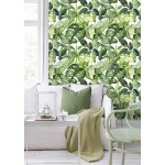 HaokHome 93143 Tropical Wallpaper Peel and Stick Palm Leaves Removable Stick on Home Decor 17.7in x 118in