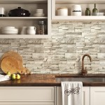 Jeweluck Brick Wallpaper Stone Peel and Stick Wallpaper 17.7inch×118.1inch Faux Brick Self Adhesive Wallpaper Peel and Stick Backsplash for Kitchen Stone Removable Wall Paper Decorative Contact Paper