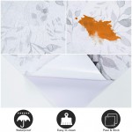 Mecpar Grey Breezy Leaves Wallpaper 17.71" x 394" Peel and Stick Wallpaper Watercolor Floral Leaf Contact Paper Self-Adhesive Vinyl for Cabinets Desk Shelf Liner Accent Walls Wardrobe Furniture