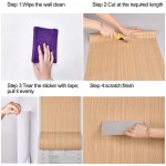 Mecpar Wood Grain Contact Paper 17.7 in x 32.8 Ft Brown Wood Peel and Stick Wallpaper Self Adhesive Removable Maple Wood Wallpaper Waterproof for Furniture Cabinet Countertop Kitchen
