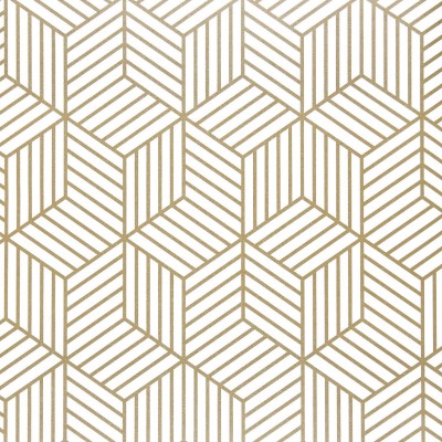 Melwod 118"x17.71" Geometric Contact Paper Decorative Peel and Stick Wallpaper Gold Hexagon Wallpaper Removable Self Adhesive Wallpaper Vinyl Film Shelf Paper & Drawer Liner Roll for Home Use