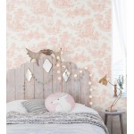 NextWall Chateau Toile Peel and Stick Wallpaper Blush
