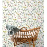 NextWall Farm Floral Peel and Stick Wallpaper Multicolored