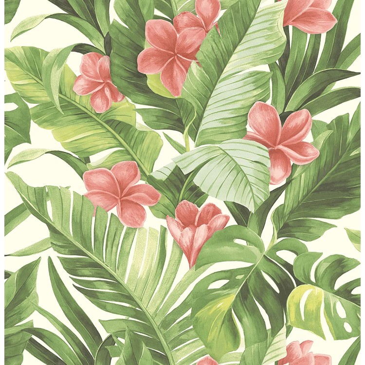 NuWallpaper NU2926 Tropical Paradise Peel & Stick Wallpaper Multi-Color