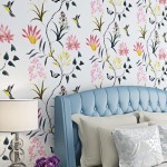 Peel and Stick Wallpaper Vintage Floral Wallpaper Birds Botanical Chinoiserie Wallpaper Stick and Peel Wall Covering for Bedroom Kids Room Retro Flower Wall Paper Roll Removable 17.7X79" ReWallpaper