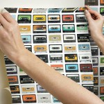 RoomMates RMK12080RL Colorful Retro Cassettes Peel and Stick Wallpaper