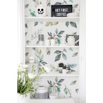 Safiyya Peel and Stick Wallpaper Leaf Contact Paper Floral Wallpaper Removable Wallpaper Waterproof Wallpaper Vinyl Roll for Wall Furniture Cabinet 78.7"x17.7"