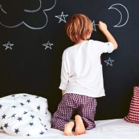 Tempaper Black Chalkboard Removable Peel and Stick Wallpaper 20.5 in X 16.5 ft Made in the USA