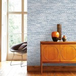 Tempaper Blue Moon Moire Dots Removable Peel and Stick Wallpaper 20.5 in X 16.5 ft Made in the USA