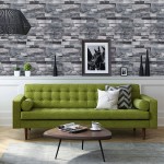 Timeet Grey Brick Wallpaper Peel and Stick Wallpaper Vintage Brick Wallpaper 17.7”X 196.85” Faux Textured Wallpaper Stone Look Self Adhesive Removable Wall Paper Easy to Install