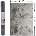 TOTIO Industrial Style Wallpaper Grey Cement Concrete Contact Paper Self Adhesive Removable Vinyl Wall Paper Roll 16×118inch Matte Wall Covering [Thicken] Kitchen Bathroom Studio Peel Stick