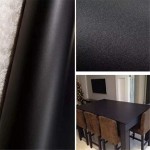 Yancorp Matte Black Wallpaper Plain Vinyl Film Self-Adhesive Shelf Liner Drawer Peel-Stick Countertop 16"x120" Black