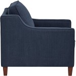 Brand – Stone & Beam Blaine Modern Upholstered Living Room Accent Chair 32.3"W Navy Blue