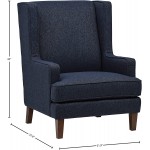 Brand – Stone & Beam Highland Modern Living Room Wingback Accent Chair 32"W Denim