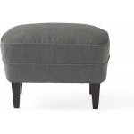 Christopher Knight Home Tafton Fabric Club Chair and Ottoman Set 2-Pcs Set Grey