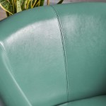 Great Deal Furniture Corley | Leather Swivel Club Chair | in Turquoise