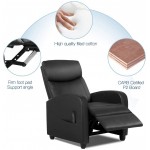 Massage Recliner Chair Living Room Chair Adjustable Home Theater Seating Winback Single Recliner Sofa Chair Lazy Boy Recliner Padded Seat Pu Leather Push Back Recliners Armchair for Living Room