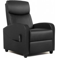 Massage Recliner Chair Living Room Chair Adjustable Home Theater Seating Winback Single Recliner Sofa Chair Lazy Boy Recliner Padded Seat Pu Leather Push Back Recliners Armchair for Living Room