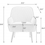 SSLine Velvet Accent Chair,Modern Upholstered Leisure Arm Chair with Solid Wood Frame and Gold Metal Adjustable Legs,Thickly Padded,Guest Chair Vanity Chair Club Chairs for Living Room Bedroom Office