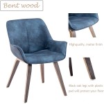 YEEFY Modern Living Room Chairs with arms Blue Accent Chairs Set of 2 Blue