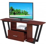 Convenience Concepts Graystone 60" TV Stand Cherry Black Frame
