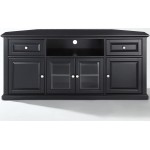 Crosley Furniture CF1000260-BK 60-inch Corner TV Stand Black