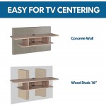 FITUEYES Floating TV Stand Wall Mounted Wood Media Console White Wall TV Shelf Entertainment Center Grey Hutch Component Storage Cabinet Audio Video Desk Under TV Over Fireplace Oak Rustic Gray