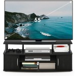 Furinno JAYA Large Entertainment Stand for TV Up to 55 Inch Blackwood