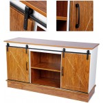 Sliding Barn Door TV Stand for TVs up to 55" Flat Screen Living Room Storage Entertainment Center and Media Console TV Cabinet
