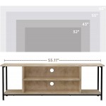 SMAGREHO TV Stand for TVs up to 65 Inches TV Console Media Cabinet with Storage TV Cabinet Unit with Shelving Entertainment Center for Living Room Bedroom 55 Inch French Oak Grey