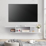 Soohow Floating TV Stand Wall Mounted Entertainment Center TV Shelf Modern Media Console TV Storage Shelf for Living Room Bedroom