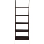 5-Tier Ladder Shelf Book Display Shelf with Storage Rack Brown
